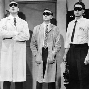 RETURN OF THE FLY, from left: Vincent Price, David Frankham, Brett Halsey, 1959. ©20th Century-Fox Film Corporation, TM & Copyright