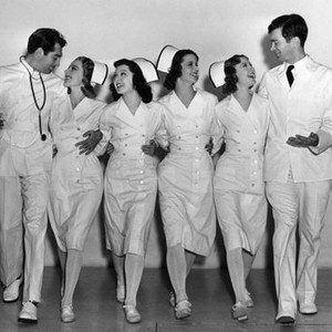 FOUR GIRLS IN WHITE, Alan Marshal, Florence Rice, Ann Rutherford, Mary Howard, Una Merkel, Buddy Ebsen, 1939