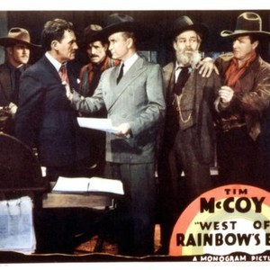 WEST OF RAINBOW'S END, Tim McCoy (center), 1938