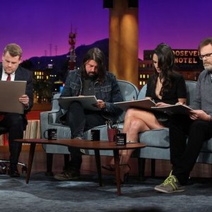 The Late Late Show With James Corden, James Corden (L), Dave Grohl (C), Rainn Wilson (R), 03/23/2015, ©CBS