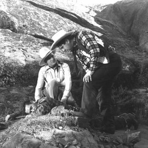 MAN FROM MUSIC MOUNTAIN, Gene Autry, Smiley Burnette, 1938