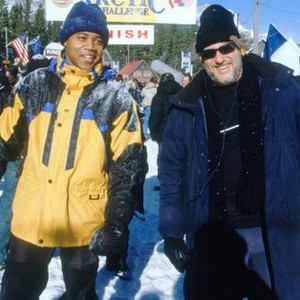 SNOW DOGS, Cuba Gooding Jr., producer Jordan Kerner on set, 2002, (c) Walt Disney