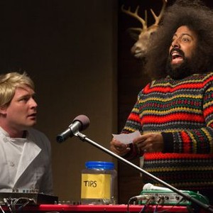 Comedy Bang! Bang!, James Adomian (L), Reggie Watts (R), 'Alison Brie Wears A Black Mesh Top And Mini-Skirt', Season 3, Ep. #9, 07/03/2014, ©IFC