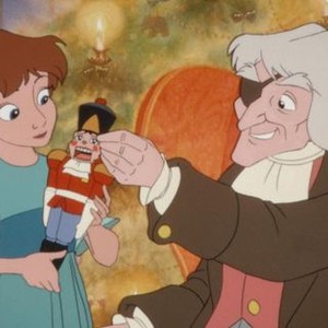 THE NUTCRACKER PRINCE, Clara (voice: Megan Follows), Uncle Drosselmeier (voice: Peter Boretski), 1990. ©Warner Bros.