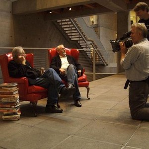 ART & COPY, cinematographer Peter Nelson (right, kneeling), director Doug Pray (back right), on set, 2009.