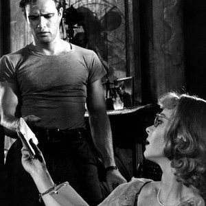A STREETCAR NAMED DESIRE, Marlon Brando, Vivien Leigh onset, 1951