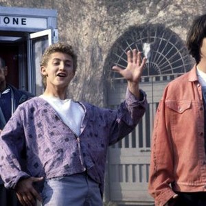 BILL AND TED'S EXCELLENT ADVENTURE, George Carlin, Alex Winter, Keanu Reeves, 1989, (c) Orion