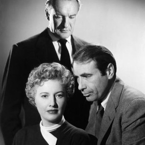 WITNESS TO MURDER, Barbara Stanwyck (front left), George Sanders (back), Gary Merrill (right), 1954