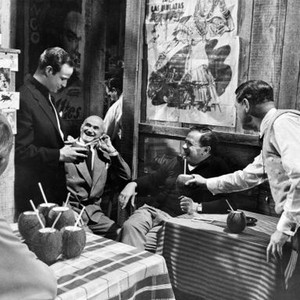GUYS AND DOLLS, Marlon Brando, producer Samuel Goldwyn, director Joseph Mankiewicz, on-set, 1955