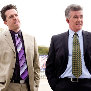 (L-R) Ed Helms as Paxton Harding and Alan Thicke as Stu Harding in "The Goods: Live Hard. Sell Hard."