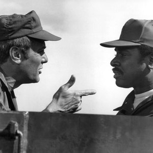 SUPPOSE THEY GAVE A WAR AND NOBODY CAME?, Tony Curtis and Ivan Dixon, 1970.