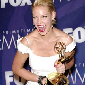 Katherine Heigl (wearing a Zac Posen dress) winner Outstanding Supporting Actress In A Drama Series in the press room for PRESS ROOM - The 59th Annual Primetime Emmy Awards, The Shrine Auditorium, Los Angeles, CA, September 16, 2007. Photo by: Michael Germ