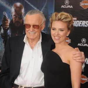 Stan Lee, Scarlett Johansson at arrivals for THE AVENGERS Premiere, El Capitan Theatre, Los Angeles, CA April 11, 2012. Photo By: Dee Cercone/Everett Collection