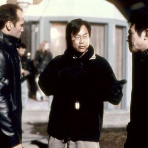 The One, Jet Li (L), James Wong (C), Jason Statham (R), 2001, ©Columbia Pictures