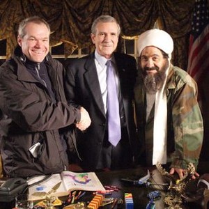 POSTAL, from left: director Uwe Boll, Brent Mendenhall as George W. Bush, Larry Thomas as Osama bin Laden, on set, 2007. ©Vivendi Visual Entertainment