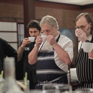Top Chef: Masters, Ludovic Lefebvre (L), Wylie Dufresne (C), Mark Peel (R), 'Pub Food', Season 2, Ep. #3, 04/21/2010, ©BRAVO
