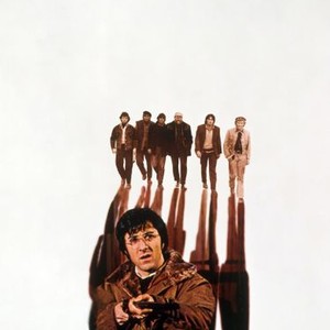 STRAW DOGS, Dustin Hoffman (foreground), Michael Mundell, Donald Webster, Del Henney, Peter Vaughan, Ken Hutchison, Jim Norton, 1971