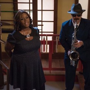 Parks and Recreation, Retta (L), Nick Offerman (R), 'The Johnny Karate Super Awesome Musical Explosion Show', Season 7, Ep. #10, 02/17/2015, ©NBC