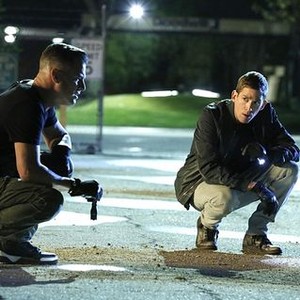 CSI: Crime Scene Investigation, George Eads (L), Eric Szmanda (R), 'The Greater Good', Season 15, Ep. #13, 01/04/2015, ©KSITE