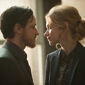 James McAvoy as Bruce Robertson and Imogen Poots as Amanda Drummond in "Filth."