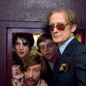 PIRATE RADIO, (aka THE BOAT THAT ROCKED), from left: Tom Sturridge, Rhys Darby, Will Adamsdale, Bill Nighy, 2009. ©Focus Features