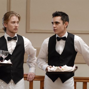 (L-R) Lou Taylor Pucci as Evan/Subject 28 and Max Minghella as Kevin/Subject 28 in "Brief Interviews With Hideous Men."
