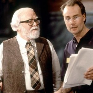 MIRACLE ON 34TH STREET, Richard Attenborough, director Les Mayfield, on set, 1994. TM and Copyright (c)20th Century Fox Film Corp. All rights reserved.