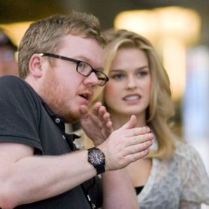 SHE'S OUT OF MY LEAGUE, from left: director Jim Field Smith, Alice Eve, on set, 2010. ph: Darren Michaels/©DreamWorks SKG