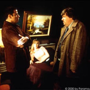 (Left to right) John Travolta as Russ Richards, Lisa Kudrow as Crystal Latroy and Michael Moore as Walter.
