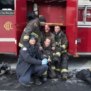 Chicago Fire, Charlie Barnett (L), Christian Stolte (C), David Eigenberg (R), 'Red Rag The Bull', Season 3, Ep. #16, 03/03/2015, ©NBC