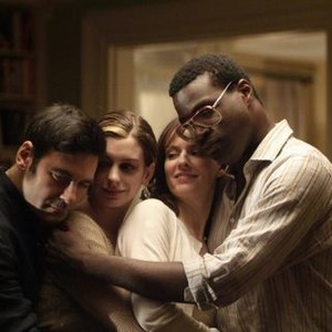 RACHEL GETTING MARRIED, from left: Mather Zickel, Anne Hathaway, Rosemarie DeWitt, Tunde Adebimpe, 2008. ©Sony Pictures Classics