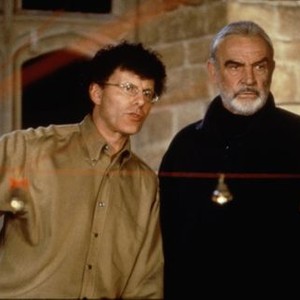 ENTRAPMENT, director Jon Amiel, Sean Connery, on set, 1999. TM and Copyright © 20th Century Fox Film Corp. All rights reserved