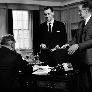 FROM RUSSIA WITH LOVE, Bernard Lee, Sean Connery, Desmond Llewelyn, 1963.