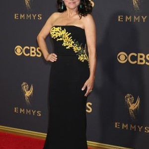 Julia Louis-Dreyfus (wearing a Carolina Herrera gown) at arrivals for The 69th Annual Primetime Emmy Awards 2017 - Arrivals, Microsoft Theater L.A. Live, Los Angeles, CA September 17, 2017. Photo By: Priscilla Grant/Everett Collection