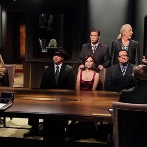 The Apprentice, from left: Lil' Jon, Brande Roderick, Trace Adkins, Marilu Henner, Penn Jillette, Dee Snider, Gary Busey, Lisa Rinna, 'The Wolf In Charge Of The Hen House', Celebrity Apprentice All-Stars, Ep. #1, 03/03/2013, ©NBC