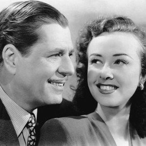 THE CRIME DOCTOR, from left, Warner Baxter, Margaret Lindsay, 1943