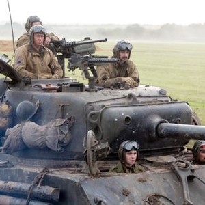 FURY, Brad Pitt (front left), Jon Bernthal (obscured), Shia LaBeouf (top right), Logan Lerman (bottom left), Michael Pena (right), 2014. ph: Giles Keyte/©Columbia Pictures Entertainment