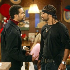 The Young and the Restless, Kristoff St John (L), Shemar Moore (R), 03/26/1973, ©CBS