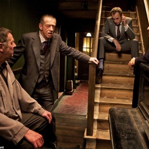 (L-R) Tom Wilkinson as Archie, John Hurt as Old Man Peanut, Stephen Dillane as Mal and Ian McShane as Meredith in "44 Inch Chest." photo 9