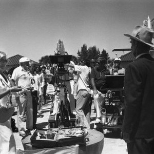 HEALTH, Lauren Bacall, director Robert Altman (in white cap) on set, 1980, TM & Copyright (c) 20th Century Fox Film Corp.