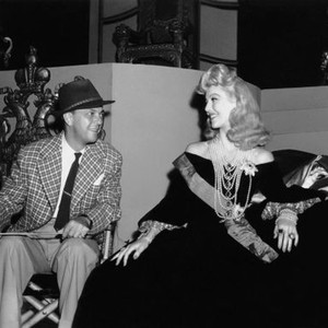 BEDTIME STORY, from left, director Alexander Hall, Loretta Young, on-set, 1941