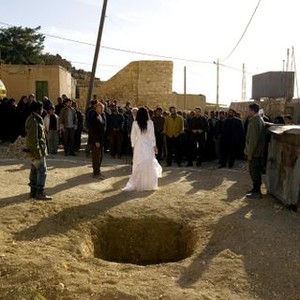 THE STONING OF SORAYA M.,  David Diaan (left of center), Mozhan Marno (in white), 2008. ©Roadside Attractions