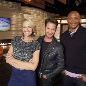 American Dream Builders, Monica Pedersen (L), Nate Berkus (C), Eddie George (R), 'Spanish Style', Season 1, Ep. #3, 04/06/2014, ©NBC