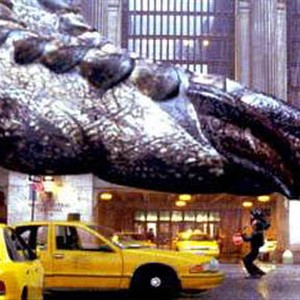 A scene from the movie Godzilla.