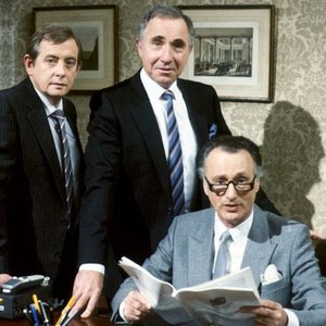 Derek Fowlds, Nigel Hawthorne and Paul Eddington (from left)