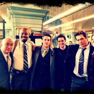 Golden Boy, from left: Ron Yuan, Chi McBride, Kevin Alejandro, Holt McCallany, Bonnie Somerville, 02/26/2013, ©CBS