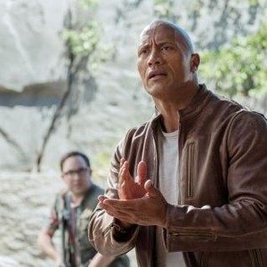 RAMPAGE, FROM LEFT: P.J. BYRNE, DWAYNE JOHNSON, 2018. PH: FRANK MASI/© WARNER BROS.