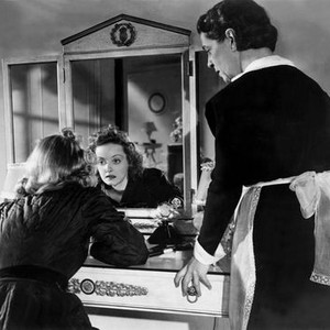 DARK VICTORY, Bette Davis, Virginia Brissac, 1939, making horrifying discovery in the mirror
