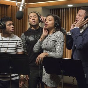 Empire, from left: Bryshere Y. Gray, Jussie Smollett, Taraji P. Henson, Terrence Howard, 'The Lyon's Roar', Season 1, Ep. #8, 02/25/2015, ©FOX