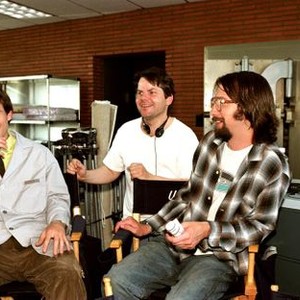 STEALING HARVARD, Jason Lee, director Bruce McCulloch, Tom Green on the set, 2002, (c) Columbia